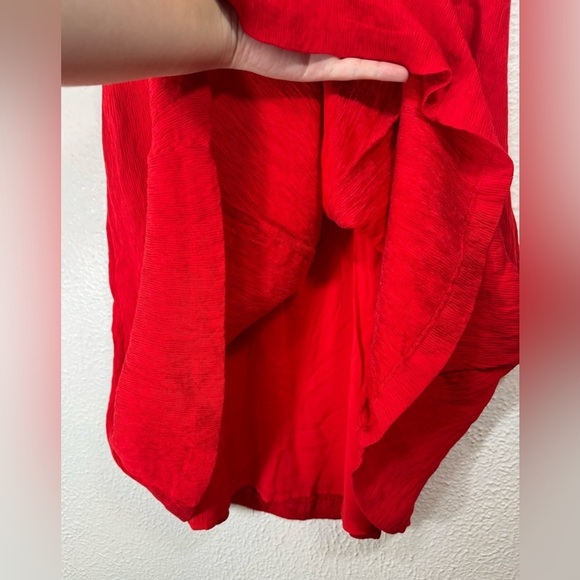 Anthropologie Maeve Juliet Corseted Textured Mini Dress in Red Women’s US Size 8 - Picture 8 of 16